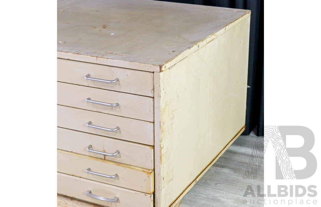 Six Drawer Metal  Plan Cabinet