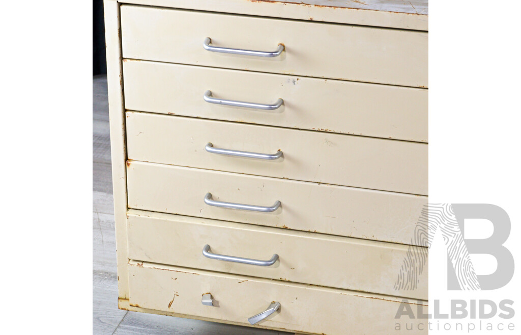 Six Drawer Metal  Plan Cabinet