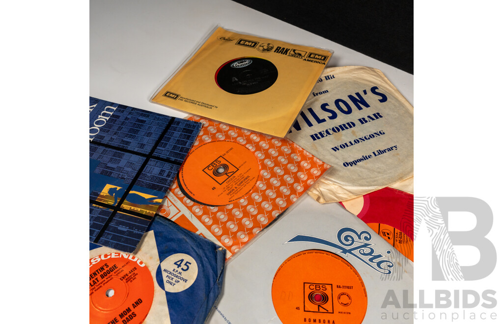 Collection Approx 48 Vintage Vinyl Seven Ich Single 45s Including the Cure, Yothu Yindi, ABBA and More