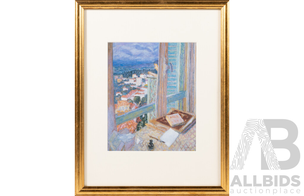 Pierre Bonnard, (20th Century, French, 1867-1947), The Window (1925), Quality Reproduction Print of Original Oil on Canvas, 40 x 32 cm (frame)