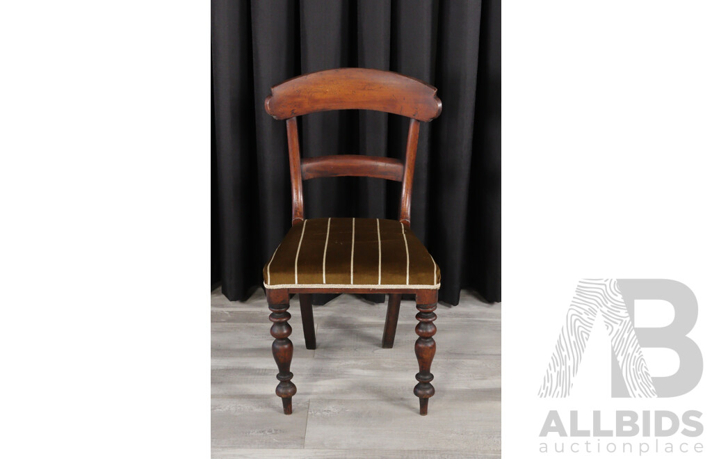Pair of Victorian Cedar Spade Back Dining Chairs