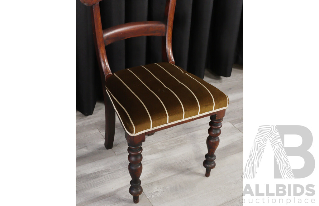 Pair of Victorian Cedar Spade Back Dining Chairs
