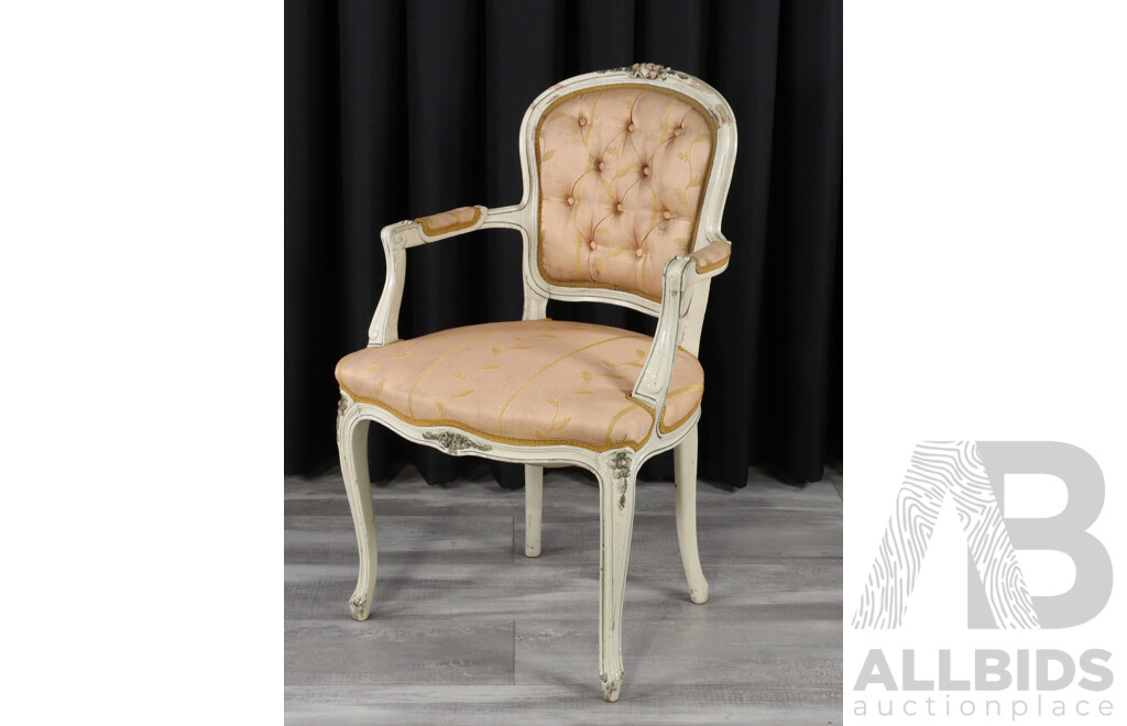 Upholstered French Style Carver