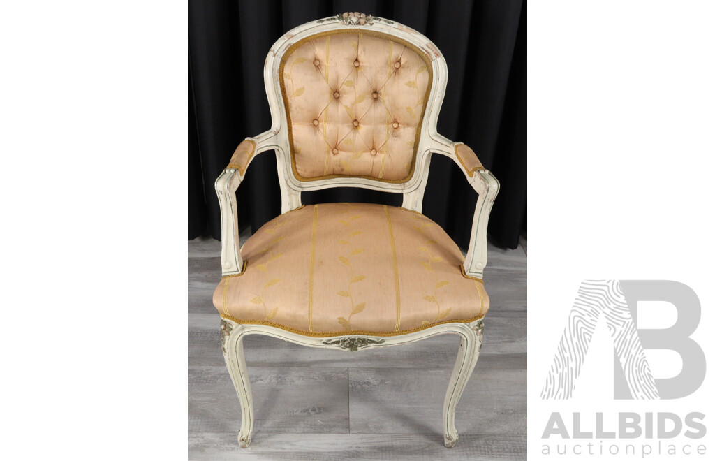 Upholstered French Style Carver