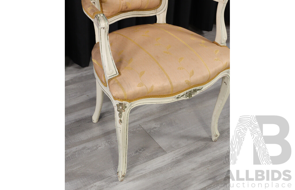 Upholstered French Style Carver