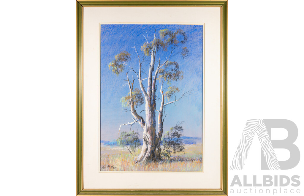 Lee Miller, (20th Century, Australian), The Grand Eucalypt, Wonderful Original Pastel on Canvas, 106 X 82 Cm (frame)