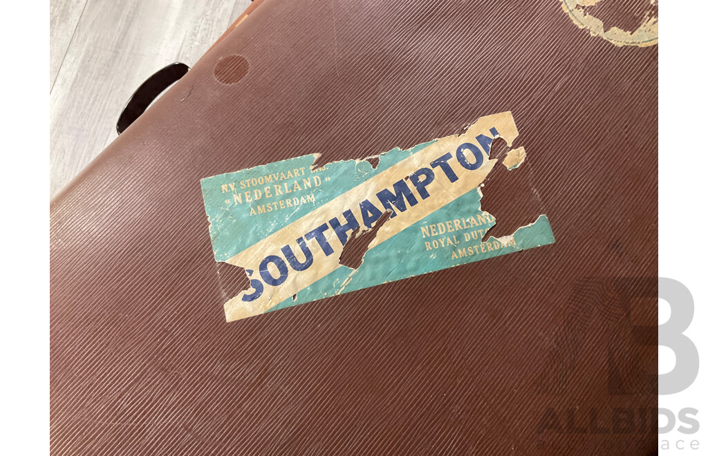 Two Vintage Suitcases Including Globite, Made in Australia and President, Made in Czechoslovakia