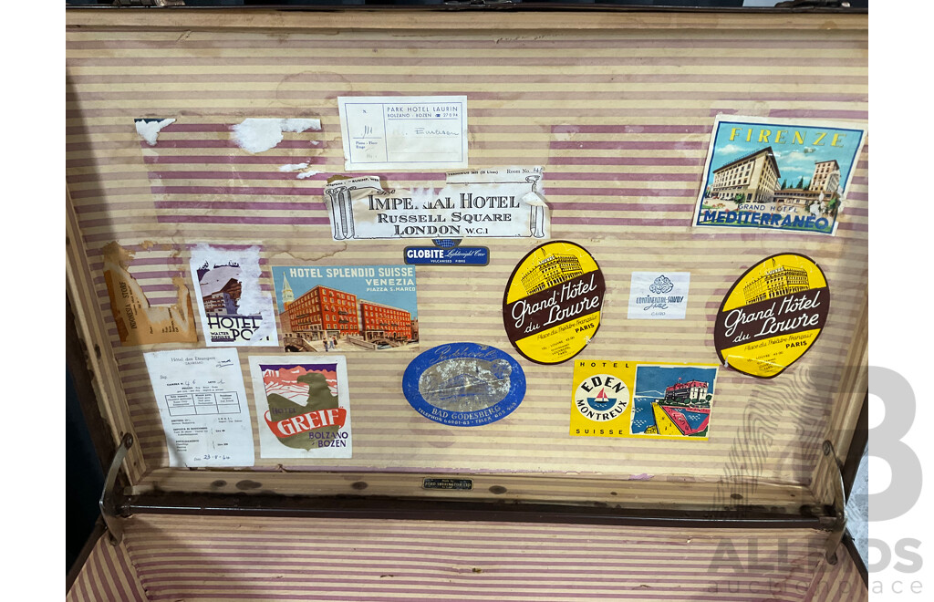 Two Vintage Suitcases Including Globite, Made in Australia and President, Made in Czechoslovakia