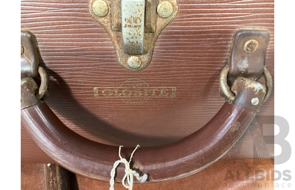Two Vintage Suitcases Including Globite, Made in Australia and President, Made in Czechoslovakia