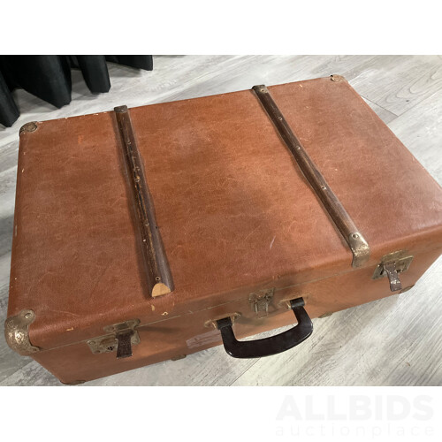 Two Vintage Suitcases Including Globite, Made in Australia and President, Made in Czechoslovakia