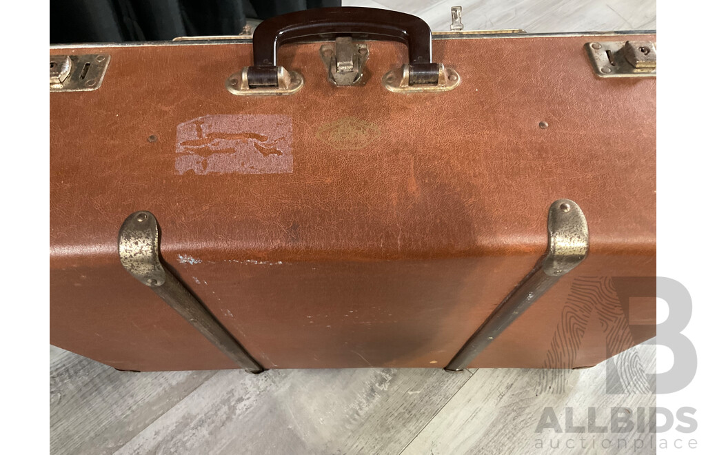 Two Vintage Suitcases Including Globite, Made in Australia and President, Made in Czechoslovakia