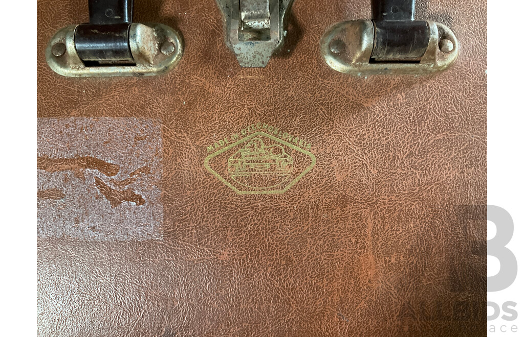 Two Vintage Suitcases Including Globite, Made in Australia and President, Made in Czechoslovakia