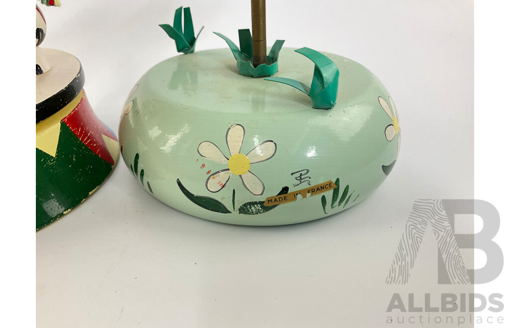 Collection of Vintage Toys Including Battery Powered Robot and Clown with Clock Work Carousel, Flower and Sailor