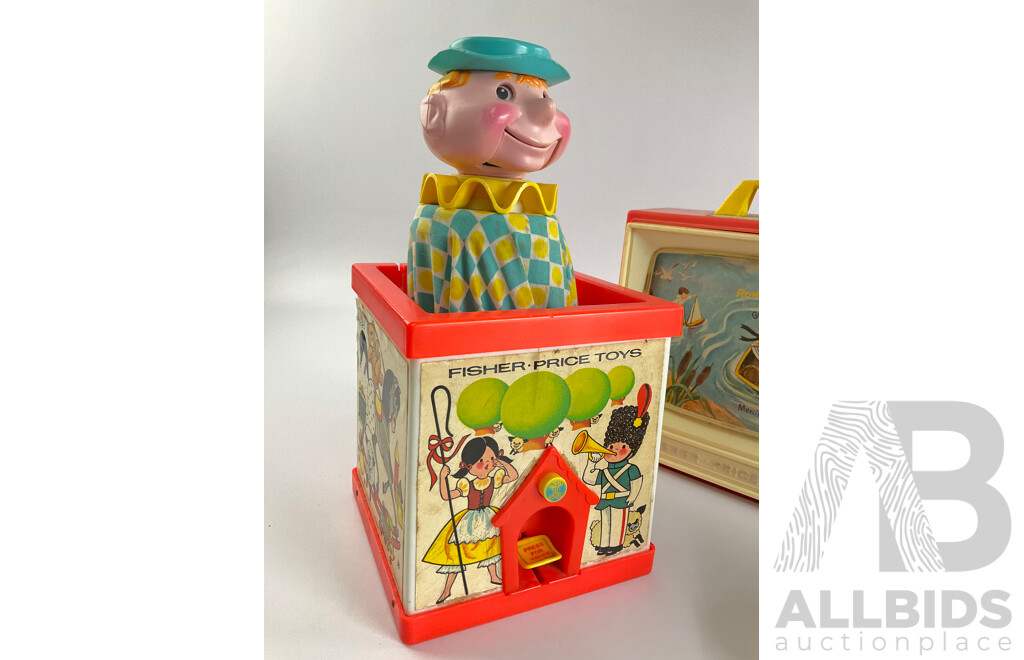 Collection of Vintage Toys Including Battery Powered Robot and Clown with Clock Work Carousel, Flower and Sailor