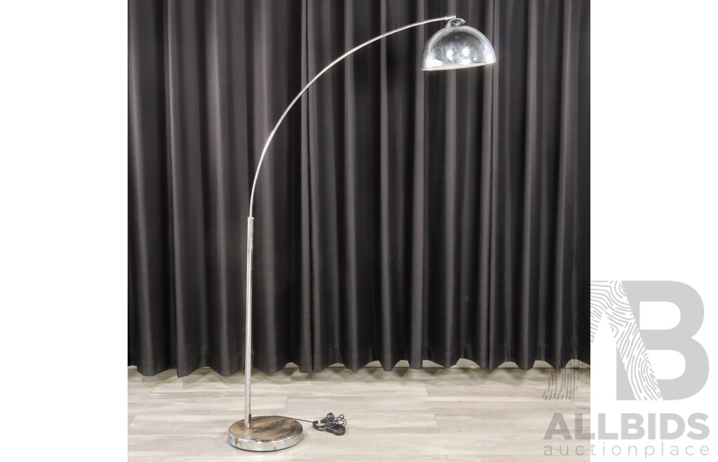 Modern Chrome Arc Lamp