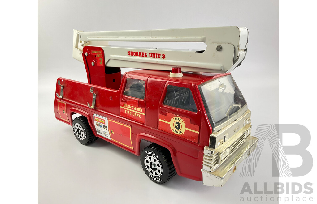 Vintage Tonka Pressed Steel Snorkel Unit Three Fire Engine