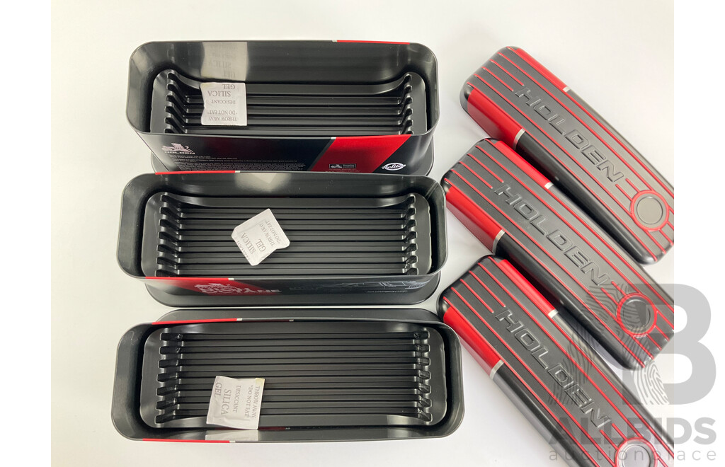 Three Australian RAM 2018 Holden High Octane Seven Coin Tins (Empty)