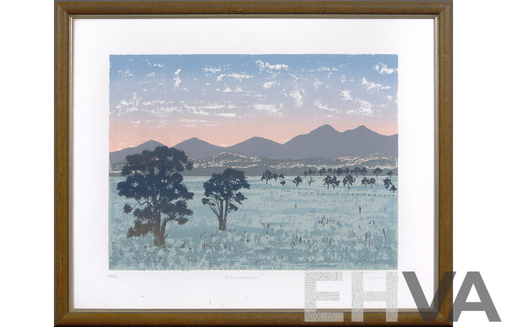 David K. Miles, (20th Century, Australian), Brindabellas, Silkscreen, Editioned 36 of 99, 38 x 51 cm (image)
