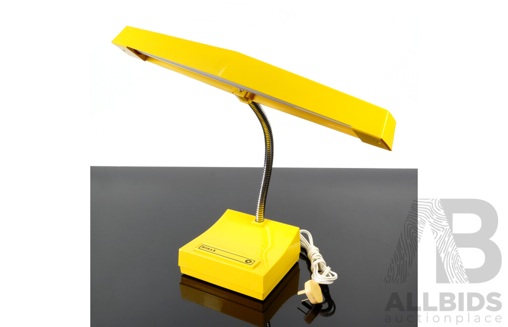 Rero Norax Yellow Fluro Desk Lamp with Goose Neck