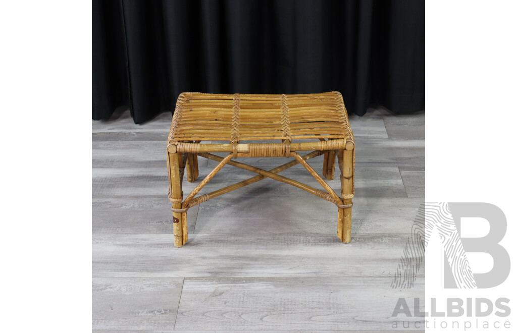 Vintage Cane Footstool