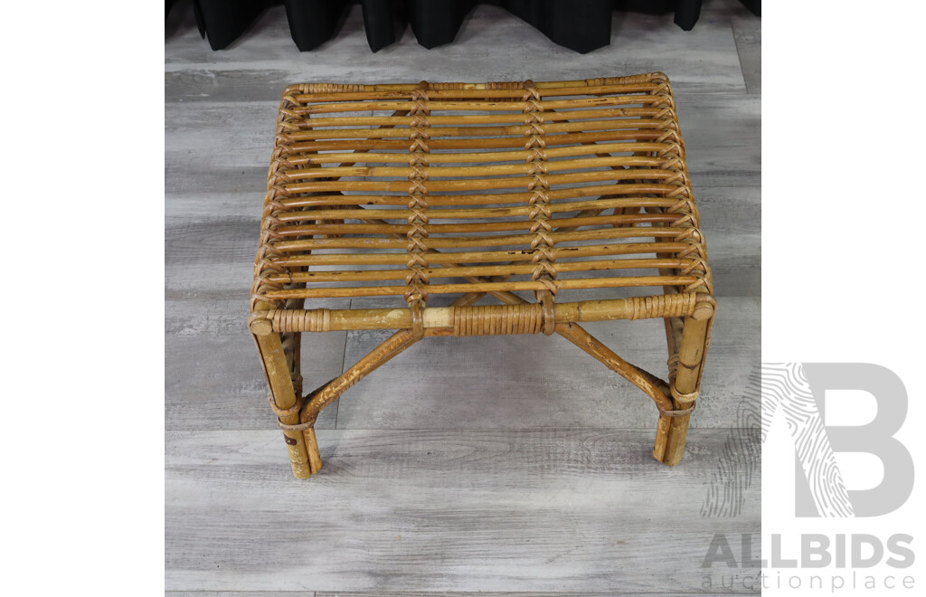 Vintage Cane Footstool