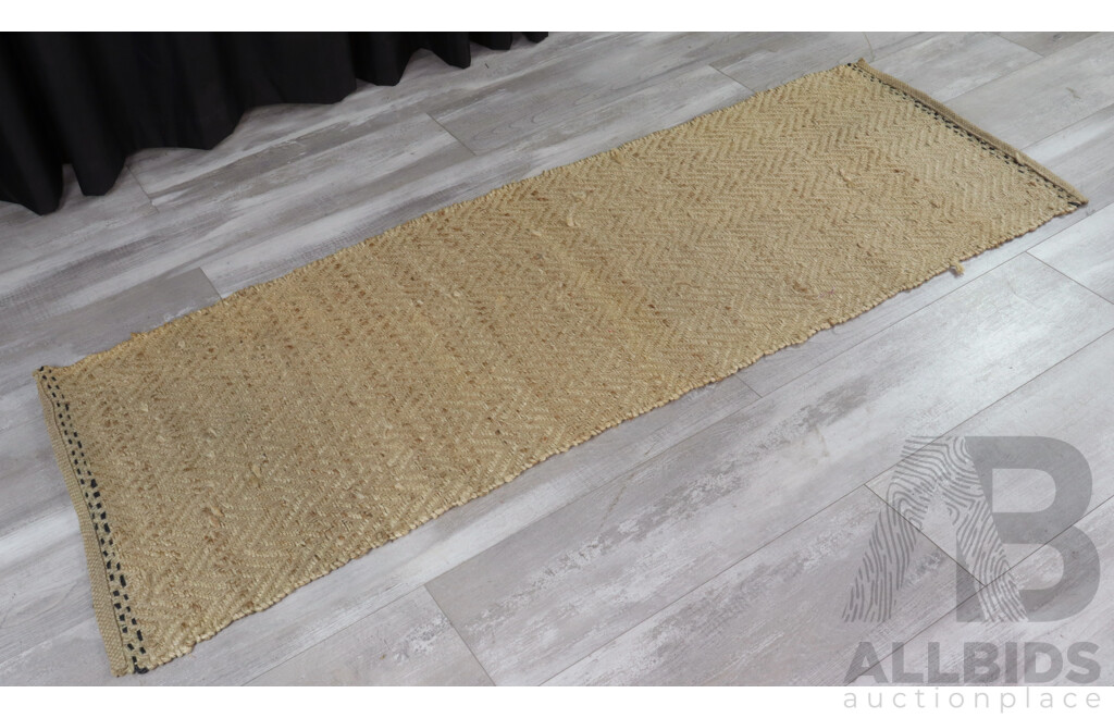 Hand Made Vintage Tribal Jute Hall Runner