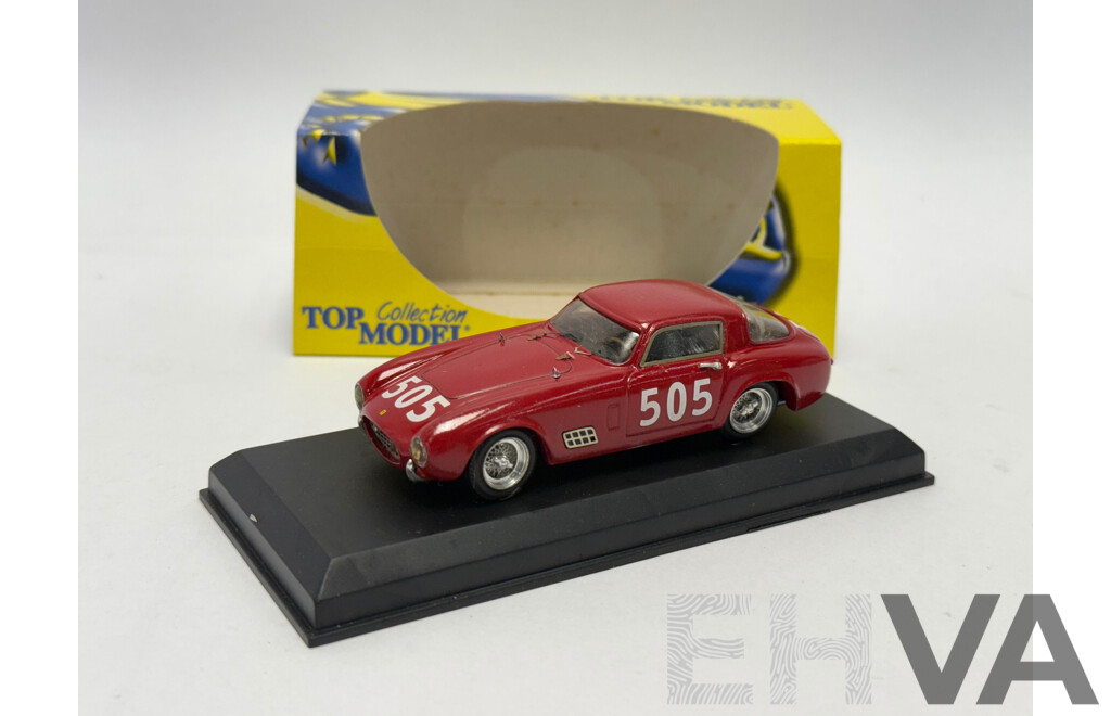 Top Model 1956 Ferrari 250 GT LWB Scaglietti #505 Red 1:43 Scale Model Car