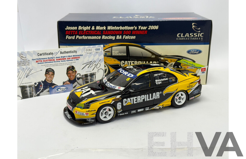 Classic Carlectables 2006 Ford BA Falcon FPR Bright/Winterbottom Sandown Winner - 1/18 Scale