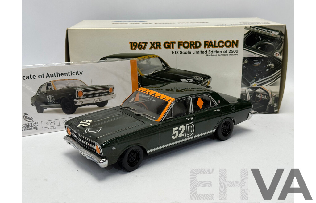 Classic Carlectables 1967 Bathurst Winner Ford XR Falcon GT Harry Firth/Fred Gibson Green - 1/18 Scale