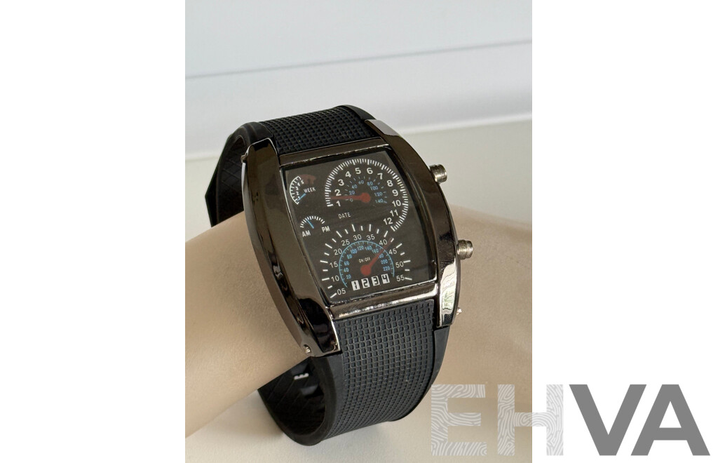 Dashboard Themed Men's Watch