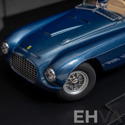 KK-Scale 1949 Ferrari 166 MM Barchetta Mille Miglia Blue Metallic 1:18 Scale Model Car - New