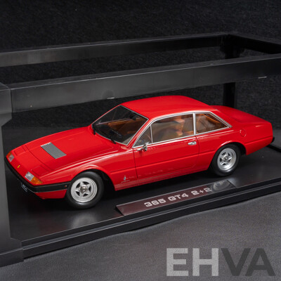KK-Scale 1972 Ferrari 365 GT4 2+2 Coupe Red 1:18 Scale Model Car - New