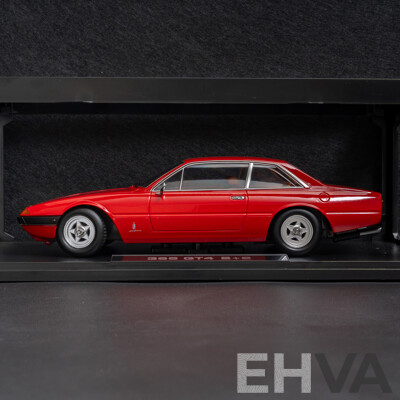 KK-Scale 1972 Ferrari 365 GT4 2+2 Coupe Red 1:18 Scale Model Car - New