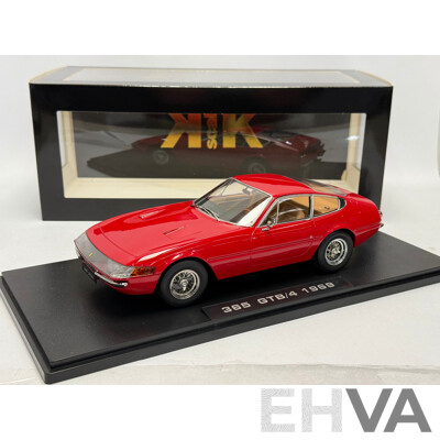 KK-Scale 1969 Ferrari 365 GTB/4 Red 1:18 Scale Model Car - New
