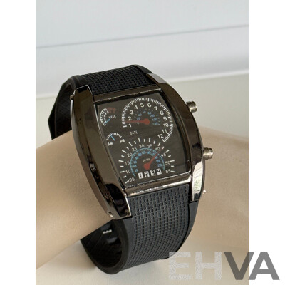 Dashboard Themed Men's Watch