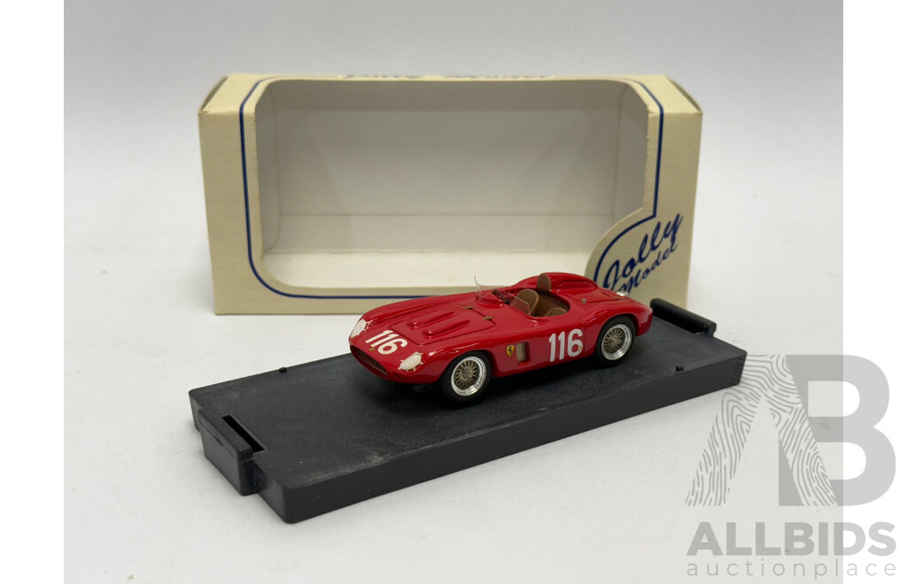 Jolly Model 1955 Ferrari 857 S Targa Florio #116 Robert Manzon Red 1:43 Scale Model Car