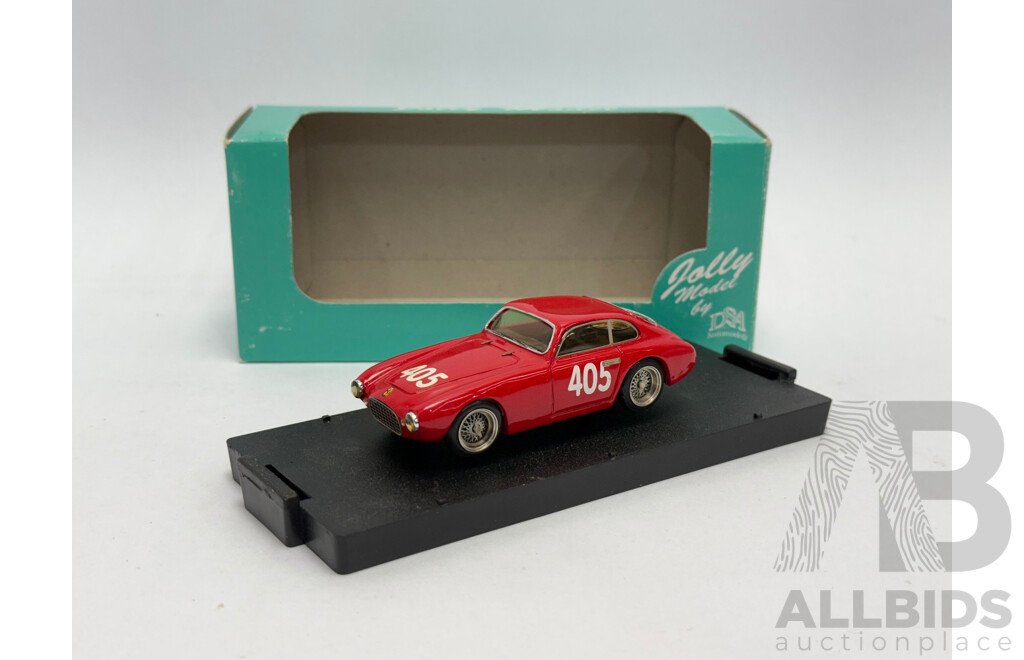 Jolly Model 1951 Ferrari 340 America Berlinetta Vignale Mille Miglia Villoresi / Cassani #405 Red 1:43 Scale Model Car