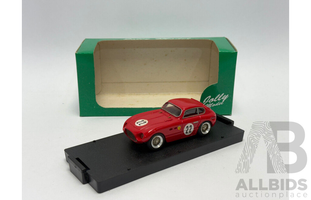 Jolly Model 1953 Ferrari 166 MM Tour De France Herzet / Bianchi #22 Red 1:43 Scale Model Car