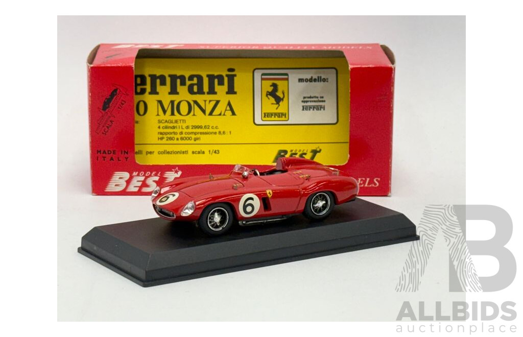 Best Model 1955 Ferrari 750 Monza Goodwood #6 Red 1:43 Scale Model Car