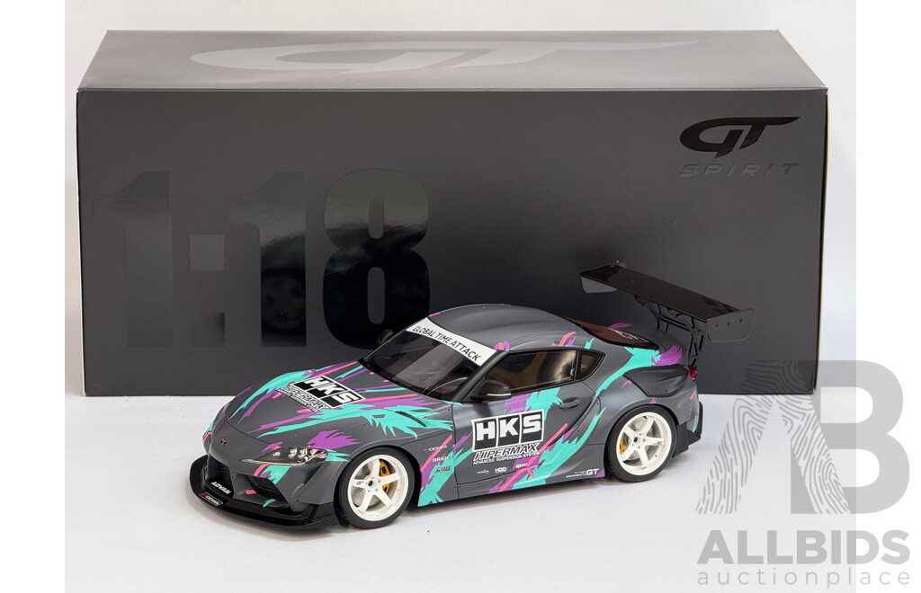 GT Spirit 2019 Toyota Supra GR A90 HKS Presentation Car GT407 1:18 Scale Model Car - New