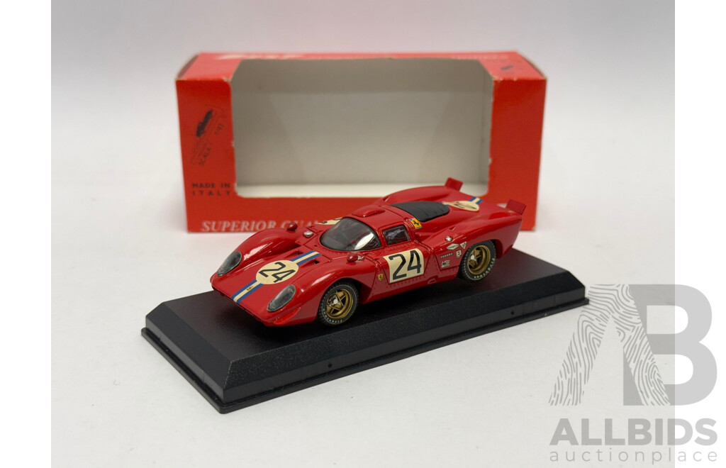 Best Model 1970 Ferrari 312P Coupe Daytona Parkes / Posey #24 Red 1:43 Scale Model Car
