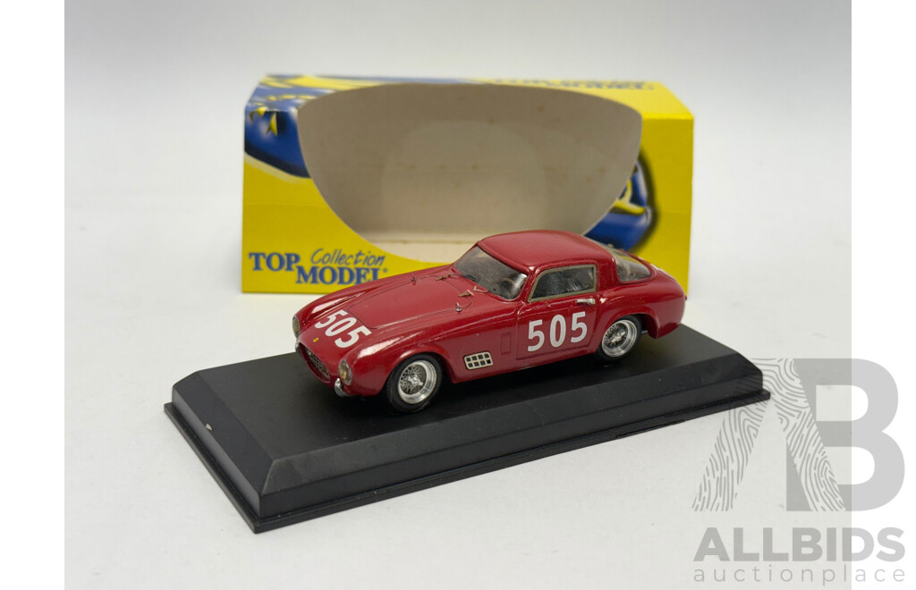 Top Model 1956 Ferrari 250 GT LWB Scaglietti #505 Red 1:43 Scale Model Car