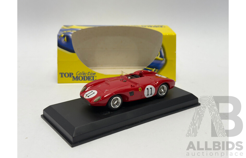 Top Model 1956 Ferrari 625LM LeMans #11 Red 1:43 Scale Model Car