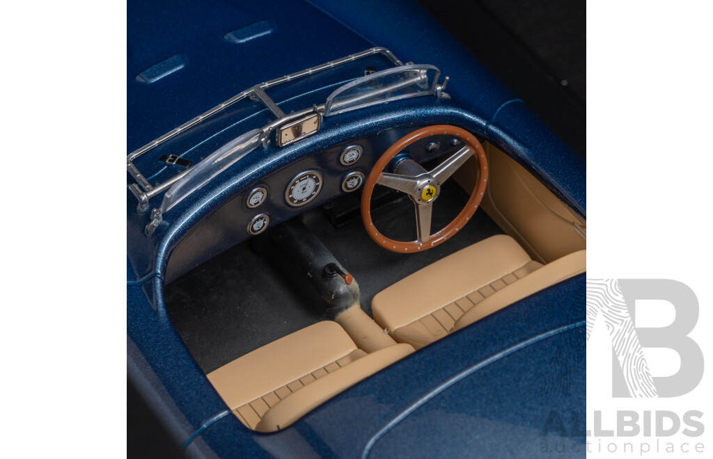 KK-Scale 1949 Ferrari 166 MM Barchetta Mille Miglia Blue Metallic 1:18 Scale Model Car - New