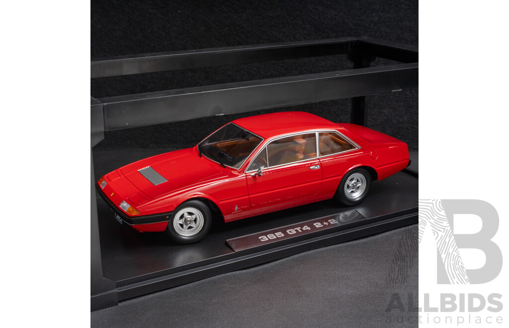 KK-Scale 1972 Ferrari 365 GT4 2+2 Coupe Red 1:18 Scale Model Car - New