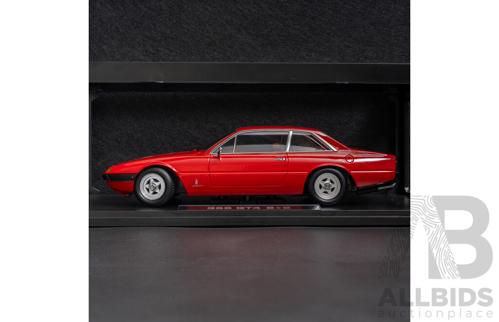 KK-Scale 1972 Ferrari 365 GT4 2+2 Coupe Red 1:18 Scale Model Car - New