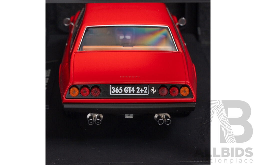 KK-Scale 1972 Ferrari 365 GT4 2+2 Coupe Red 1:18 Scale Model Car - New