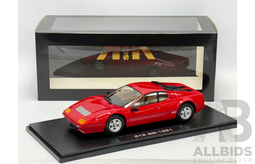 KK-Scale 1981 Ferrari 512 BBi Coupe Rosso Corsa Red 1:18 Scale Model Car - New
