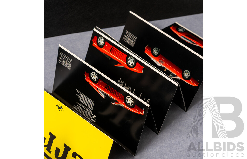 Genuine Ferrari - A 1993 Ferrari Full Line Model Range Colour Sales Brochure in Fan Fold Format (762/93 - 5M/06/93)