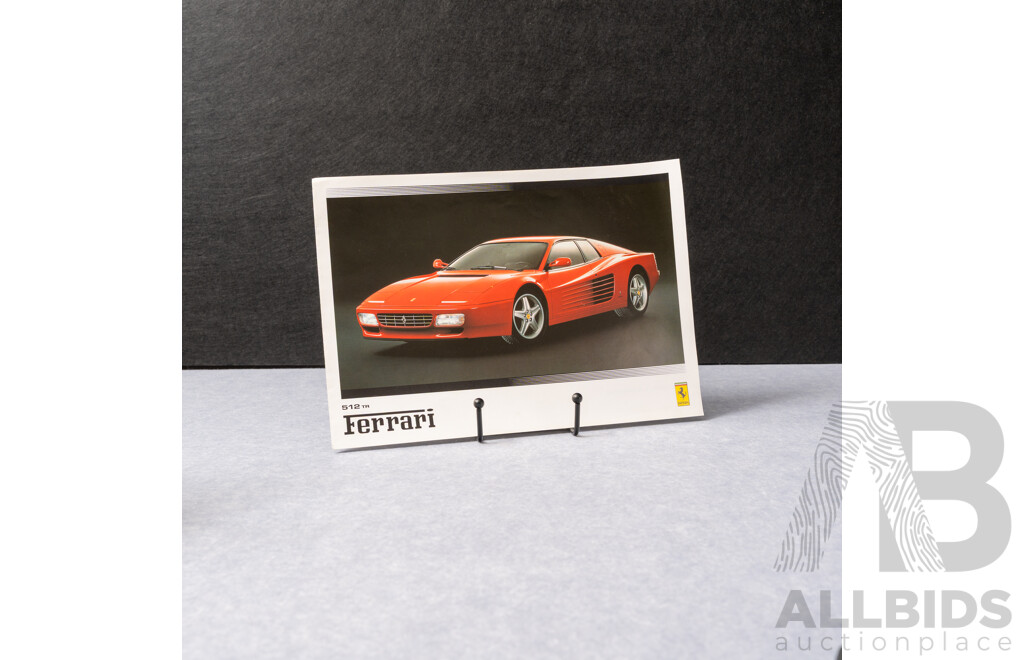 Genuine Ferrari - A July 1992 Ferrari Model Range Colour Sales Brochure as Published by Maranello Concessionaires Limited. 512 TR to Front Cover